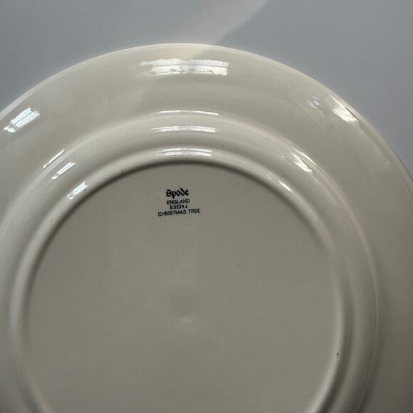 Spode Christmas Tree Dinner Plates Set of 2 10.5” Green Trim EUC Read - Picture 6 of 6